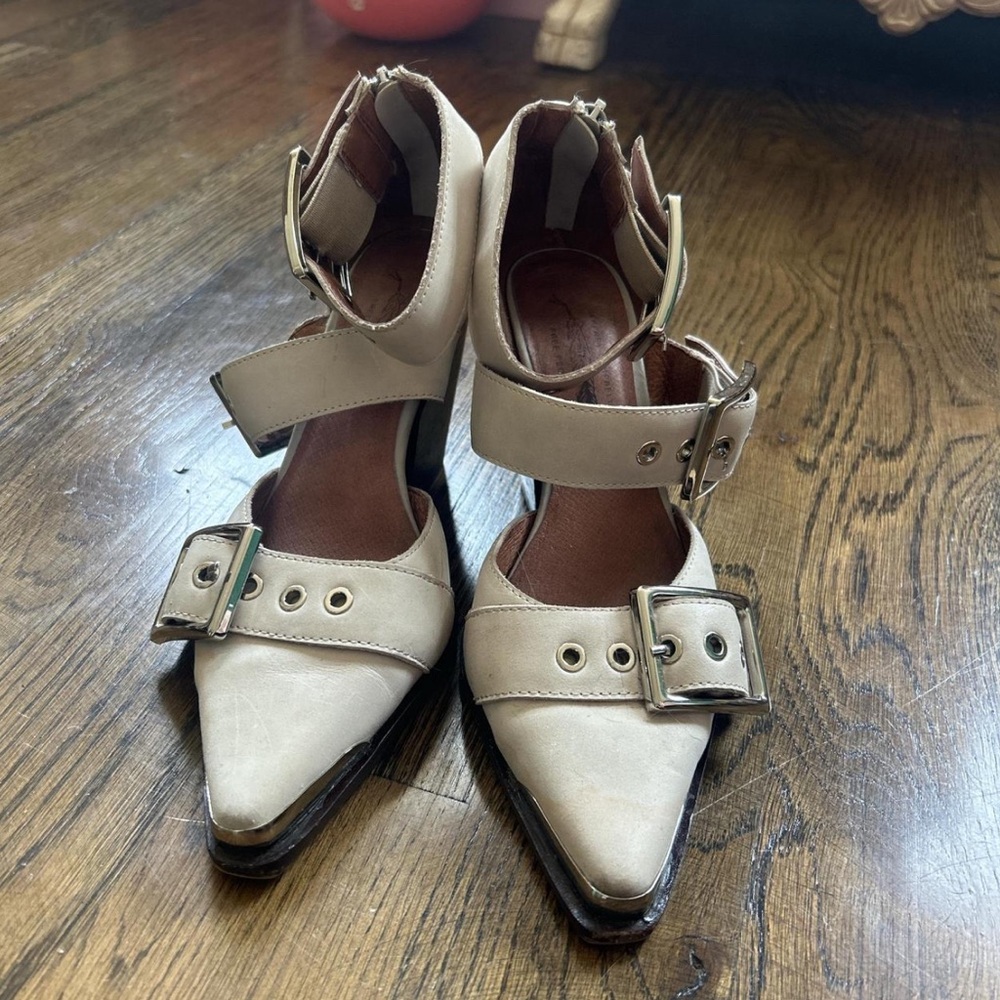 Jeffrey Campbell x Free People Cream Heels